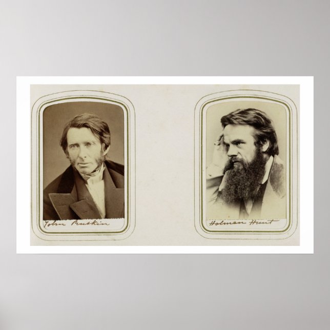Poster Retratos de John Ruskin (1819-1900) e William H (Frente)