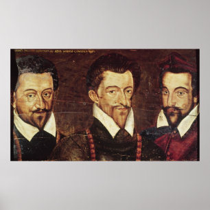 Poster Retratos de três duques da guisa