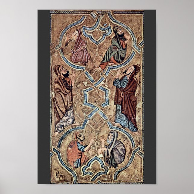 Pôster Retratos Dos Autores Tratados Por Meister Des Al (Frente)