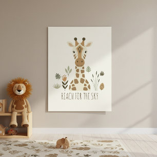 Poster Retratos Safari Girafa Marfim ID1264