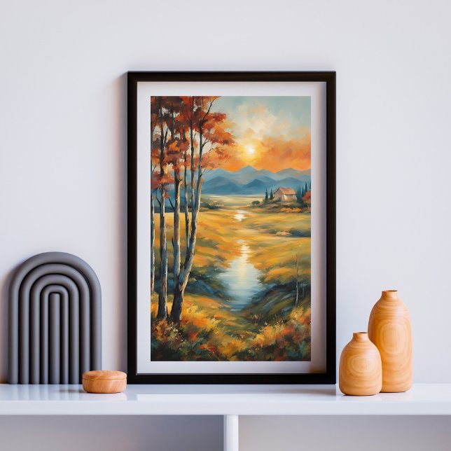 Poster Retretação de outono do ouro (Criador carregado)