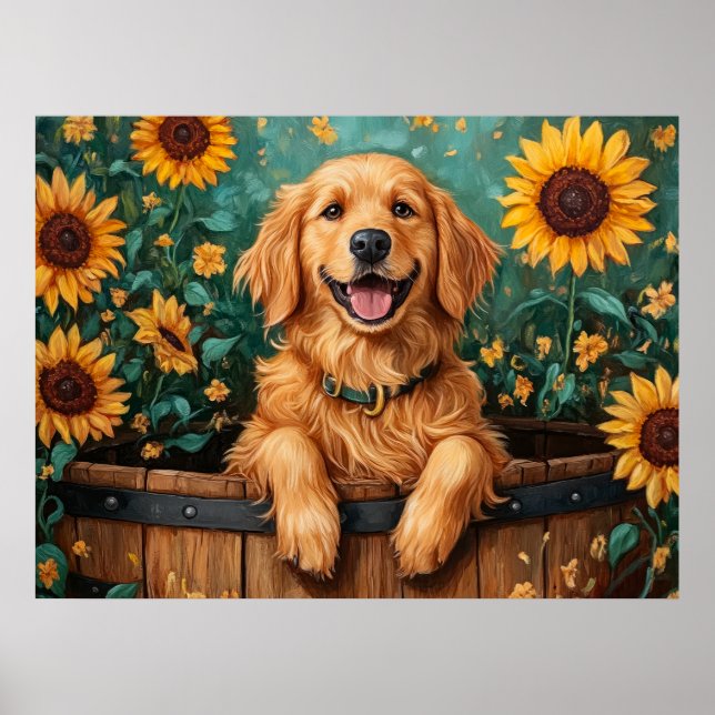 Poster Retriever em um barril (Frente)