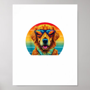 Poster Retriever ouro para Crianças Meninas Óculos de sol