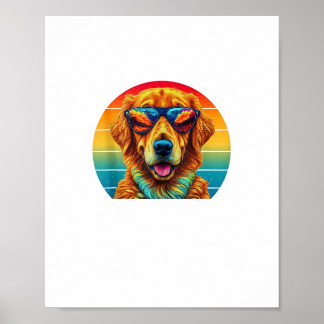 Poster Retriever ouro para Crianças Meninas Óculos de sol (Frente)