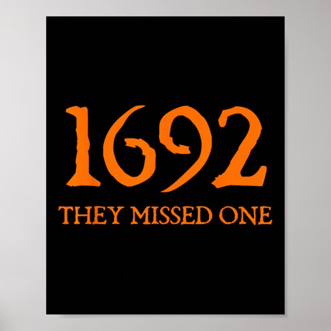 Poster Retro 1692 Perderam Um Salem De Bruxa 1692 Hallow (Frente)