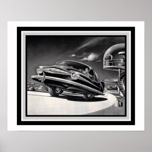 Poster retro 16 x 20 do transporte de Sci Fi