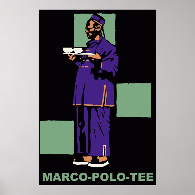 Pôster Retro 1910 chá alemão (Frente)