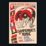 Pôster Retro 1930 art deco design cicloing<br><div class="desc">A nossa versão de um poster publicitário de 1935 para o Campeonato Mundial de Ciclismo, realizado em Bruxelas, na Bélgica, por ocasião da exposição mundial (universal) de 1935. Alta qualidade de imagem até 40" x 60". Tamanho aduaneiro (polegadas ou centímetros)? Entre em contato conosco. Também, fique à vontade para perguntar...</div>