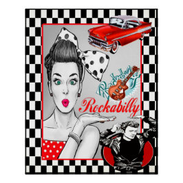 Pôster Retro 50 Rockabilly