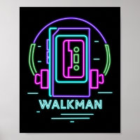 Retro 80s 90s Neon Walkman
