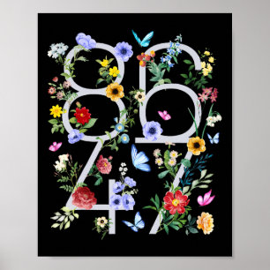 Poster Retro 8647 Sutil Trump 86 47 Estilo Floral Boho