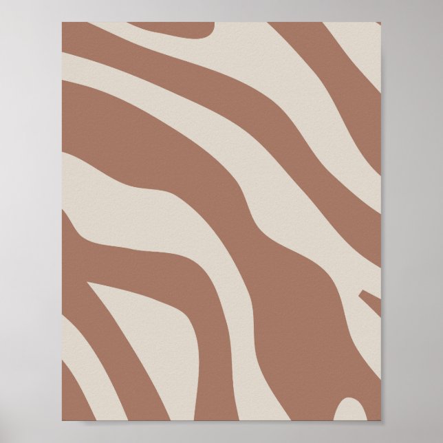 Poster Retro Abstrato Mocha Mousse 01 (Frente)