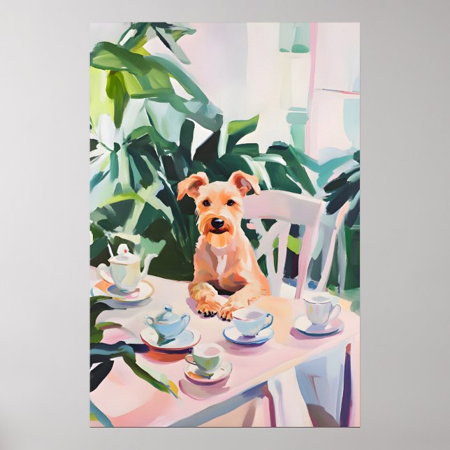 Poster Retro Airedale Terrier Poster, Airedale Terrier (Frente)