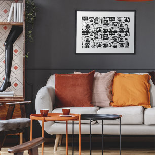 Pôster Retro algum teste padrão do telefone da cor