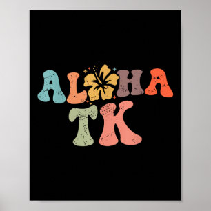 Poster Retro Aloha Tk Professor Vida Verão Férias Praia 