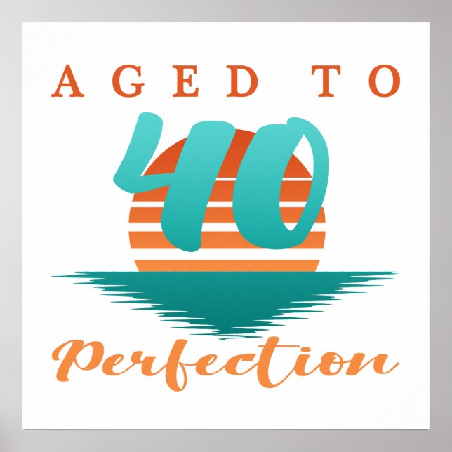 Poster Retro aniversário de 40 anos (Frente)