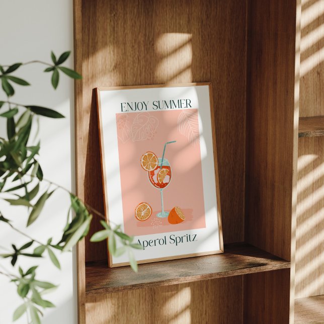 Poster Retro Aperol Spritz | Desfrute o Verão (Criador carregado)