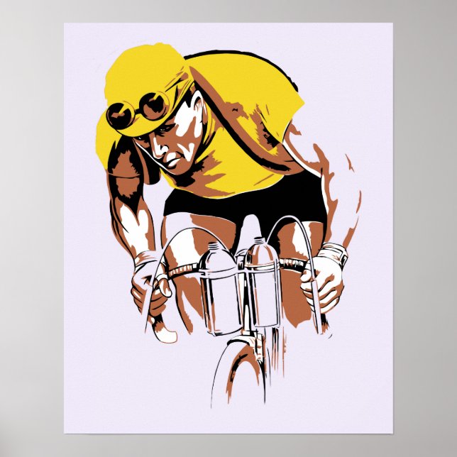 Pôster Retro-art, campeão de ciclismo (Frente)