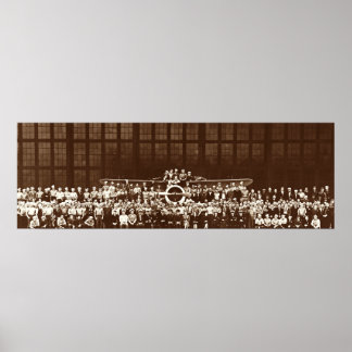 Pôster RETRO AVIÃO E EQUIPE AÉREA 1941 Wall Art