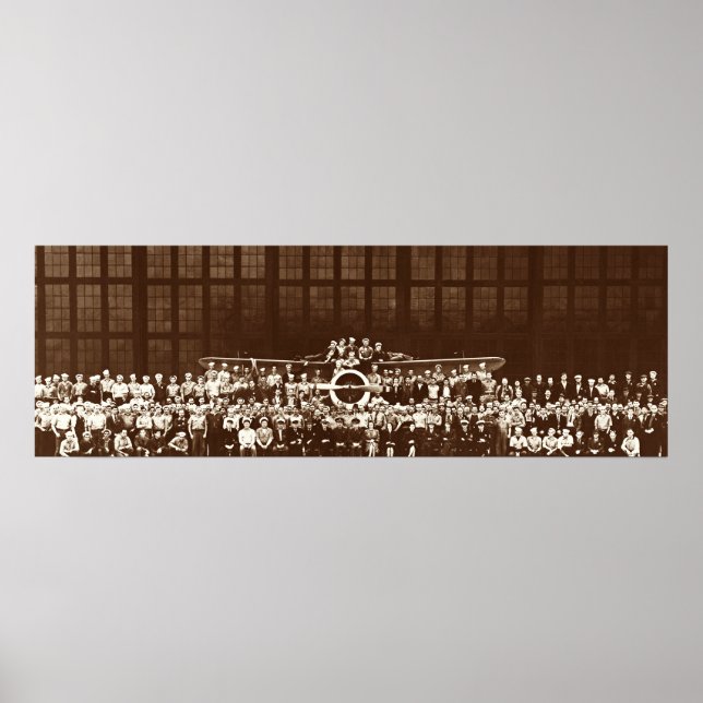 Pôster RETRO AVIÃO E EQUIPE AÉREA 1941 Wall Art (Frente)