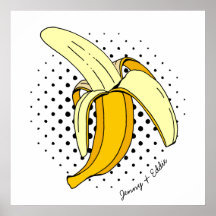 Retro Banana Comic Book Comida
