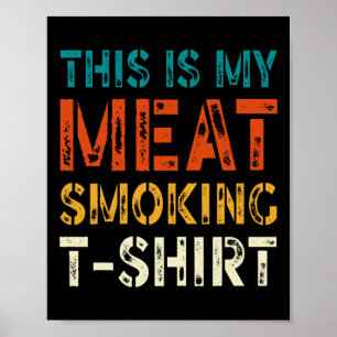 Poster Retro Bbq Smoker Antigo Us Flag Este É Meu S De Ca