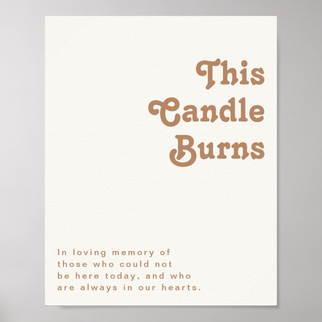 Poster Retro Beach | Ivory Este Cartaz de Candle Burns (Frente)