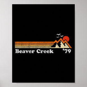 Poster Retro Beaver Creek Ski Resort Colorado Snowboard S
