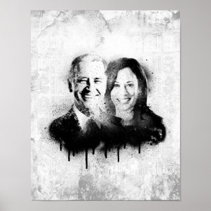 Poster Retro Biden Harris Pride