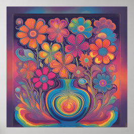 Poster Retro Bloom Vibes