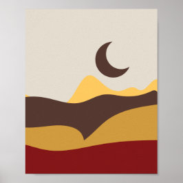 Poster Retro Boho Moon