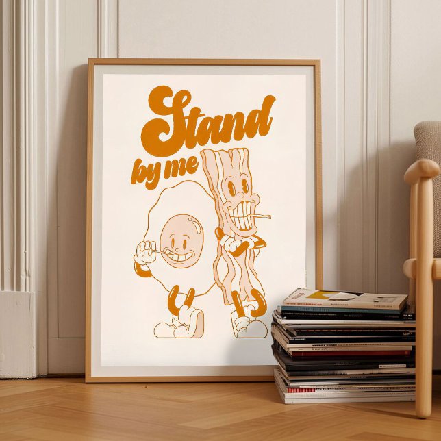 Poster Retro Breakfast Print Vintage Diner Illustration  (Criador carregado)