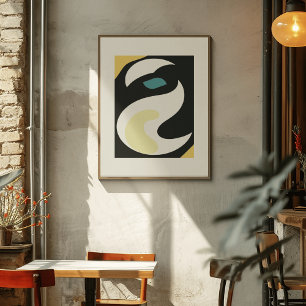 Poster Retro Breeze: Fluxo de Abstrato moderno