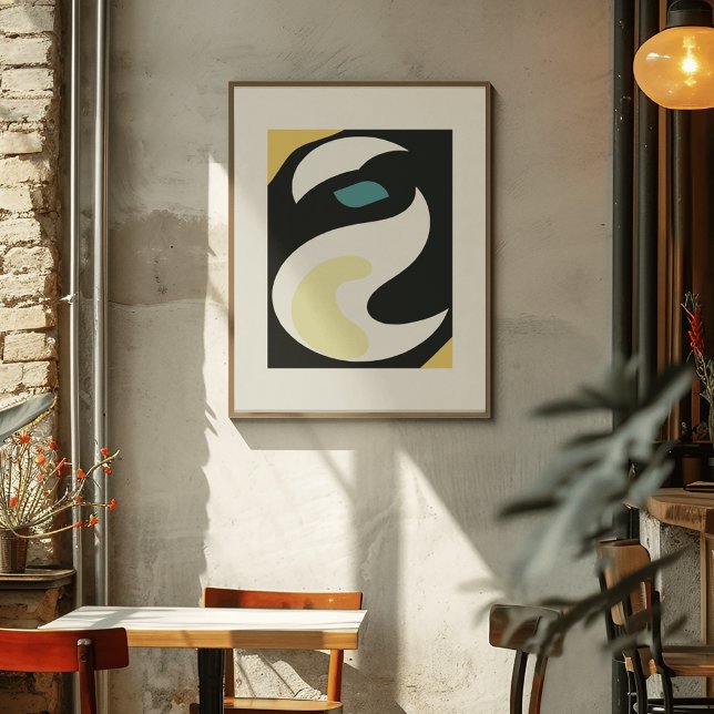 Poster Retro Breeze: Fluxo de Abstrato moderno (Criador carregado)