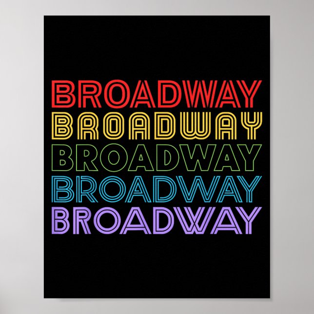 Poster Retro Broadway Music Lover Theatre Musical Theater (Frente)