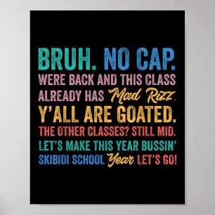 Poster Retro Bruh Nós Voltamos Sem Chapeu Bruh Nós Estamo