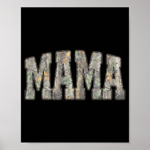 Poster Retro Camuflada Mamãe Camuflagem Dia das Mães Anti