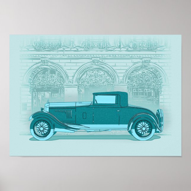 Poster Retro Car Artwork  (Frente)