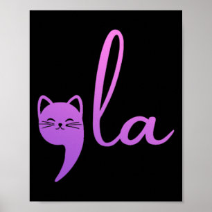 Poster Retro Cat Comma La Kamala Harris Para Presidente 2