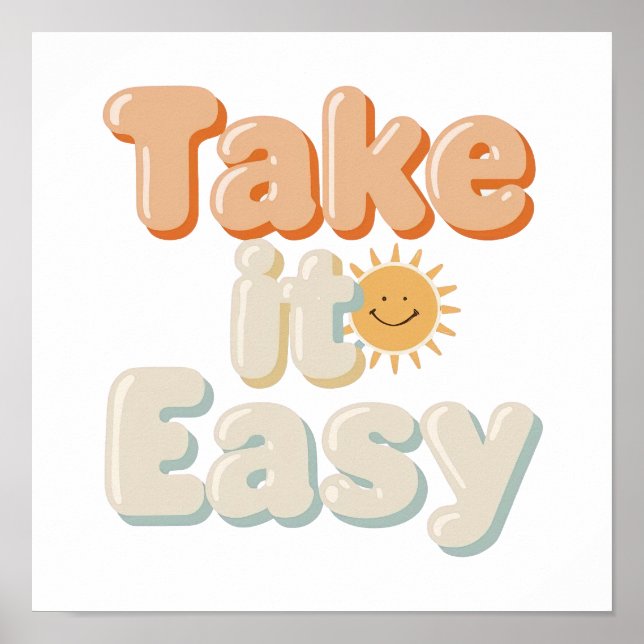 Poster Retro Chill Out Good Vibes (Frente)