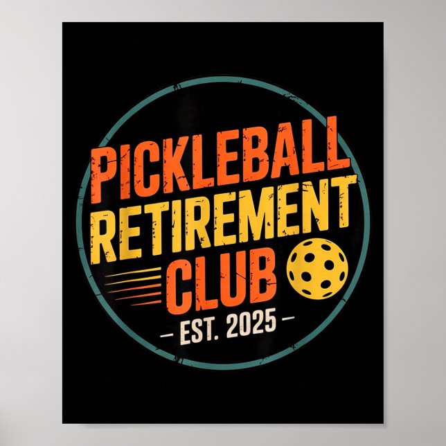 Poster Retro Ckleball Retirement Club Apparel Retro Vinta (Frente)