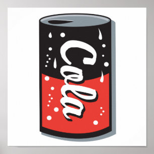 Pôster retro cola design