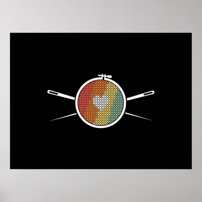 Poster Retro Cross Stich (Frente)