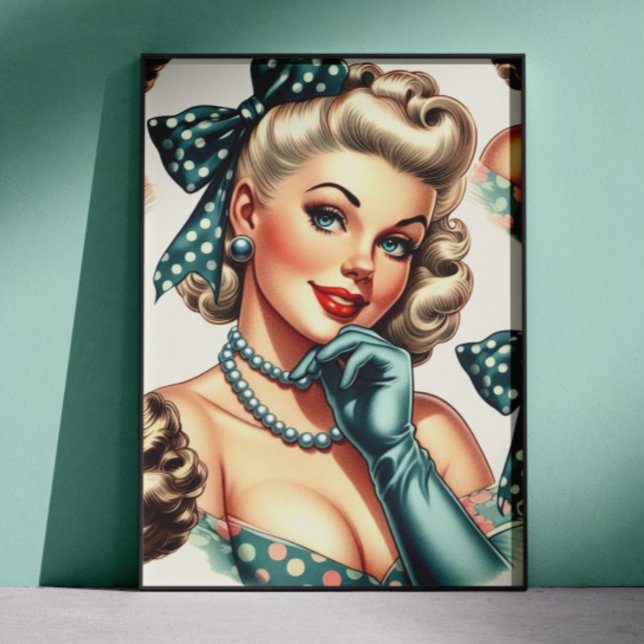 Poster Retro Cute Classic Pinup (Criador carregado)