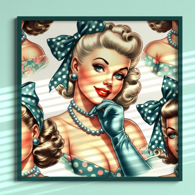 Poster Retro Cute Classic Pinup (Criador carregado)