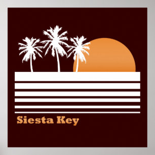 Poster retro da chave do Siesta