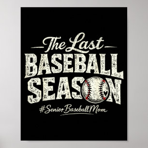 Poster Retrô da última temporada de beisebol mãe de beise