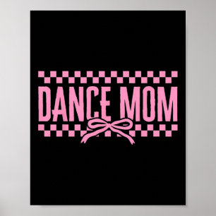 Poster Retro Dance Mãe Arco Coquette Checked Dance Mama