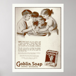 Pôster Retro de Anúncio da Revista Vintage do Soap do Gob