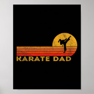 Poster Retro de Artes Marciais do Pai Karate Funny